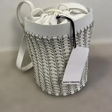 paco rabanne 버킷 메탈 가죽 버킷 백