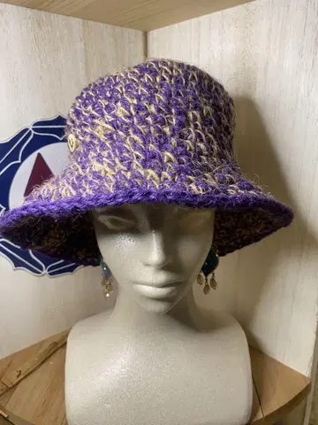 hemp 희소사 보라색 베이지 혼합 햇