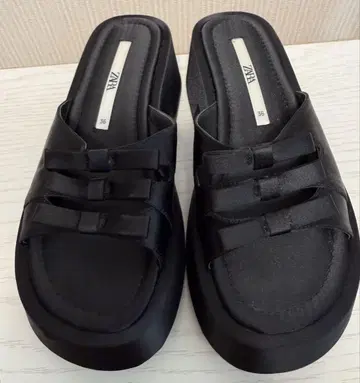 ZARA 리본 플랫폼 샌들 36 사이즈