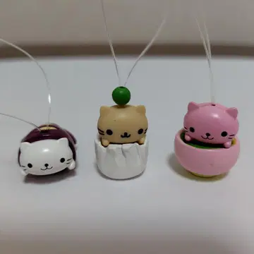 냥냥냥코 냥코 구락부 마스코트 스트랩 3종 세트