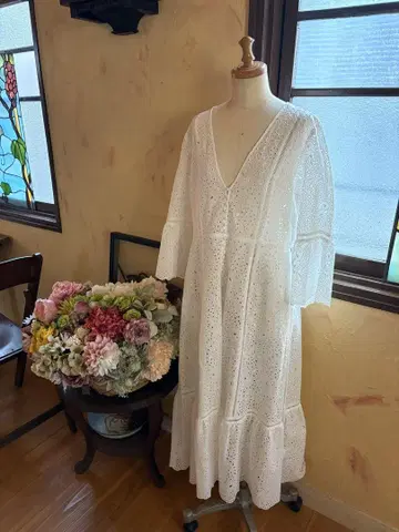 아나이 멋진 레이스 롱 가디건