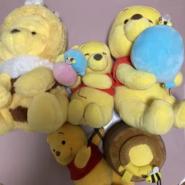 푸우 봉제 인형 4체 세트