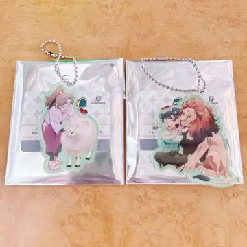 닌타마 란타로 토부 동물공원 아크릴 키링 이사쿠&토자로 B세트