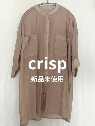 미사용 새상품 crisp 하프 슬리브 시어 오버 셔츠
