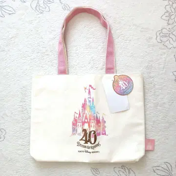 [ 미사용 ] 디즈니 40주년 기념 토트백 도쿄 디즈니 리조트