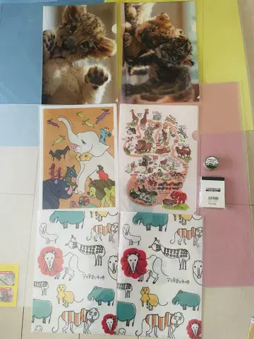 미개봉 새상품 오이타현 아프리칸 사파리 오리지널 문구 7종류 8점