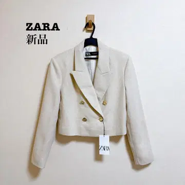 새상품 ZARA 숏 기장 더블 브레스트 사양 블레이저 골드 버튼