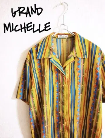 GRAND MICHELLE 아프리칸 패턴 반팔 셔츠