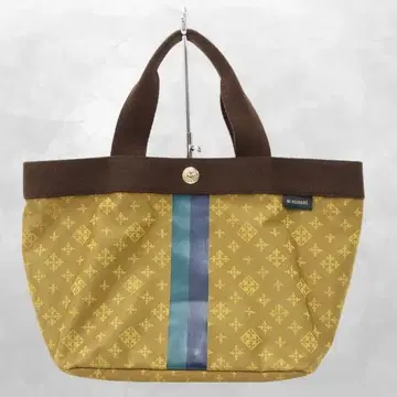 러셋 RUSSET 라인 프린트 토트백 MUSTARD 머스타드