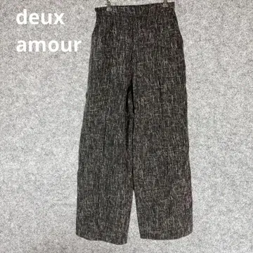 deux amour 자카드 와이드 팬츠