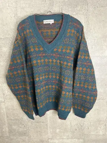 잠마르코 베네치아 V넥 스웨터 L~XL 올 패턴 이탈리아제