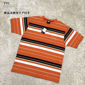 FTC 반팔 T셔츠 보더 포켓 자수 로고 M 사이즈