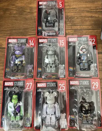 MARVEL 해피 복권 베어브릭상 7개 세트