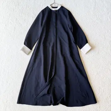 쉽스 에니 더블 크로스 A 라인 셔츠 원피스 NAVY BLUE