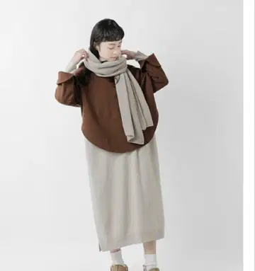 evam eva 에붐에바 캐시미어 울 대형 스톨 머플러