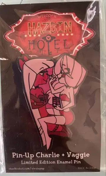 Hazbin Hotel 찰리와 배기 핀 배지