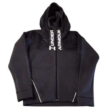 UNDER ARMOR 하이브리드 풀 집업 후드티 블랙 M 컨디션 최상