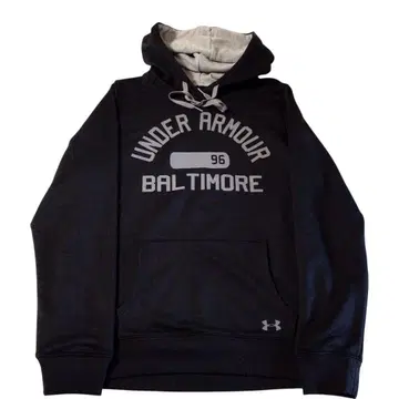 UNDER ARMOUR 칼리지 로고 후드 맨투맨 블랙 L 새상품급