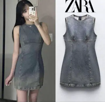 ZARA 데님 미니 원피스