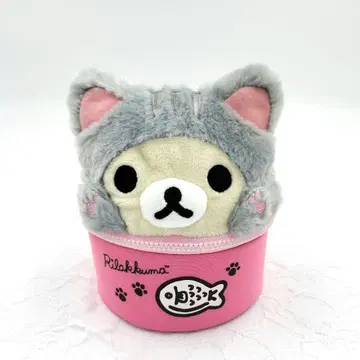 코리락쿠마 한가로운 고양이 통조림풍 파우치 소품함