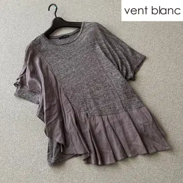 vent blanc 린넨 아지메 프릴 프렌치 풀오버