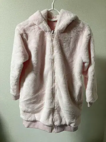 토끼 귀 후드티 핑크