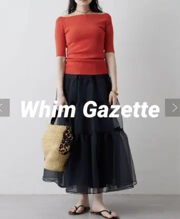2025년 새상품 WhimGazette 오프숄더 하프 슬리브 풀오버 상의