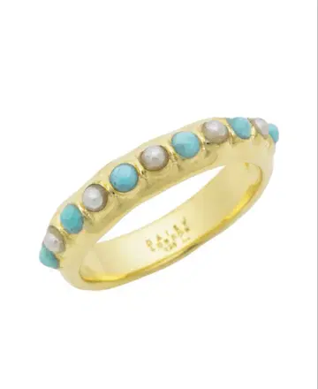 DAISY 반지 PEARL TURQUOISE ORGANIC RING