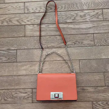 FURLA 오렌지 가죽 숄더백