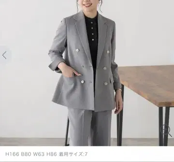 트위드 스트레치 더블 자켓 AOKI