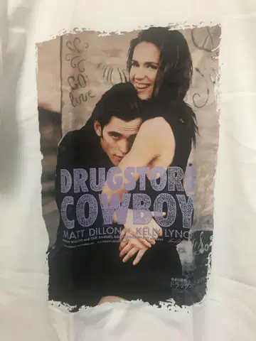 DRUGSTORE COWBOY 영화 T셔츠 드럭스토어 카우보이 화이트