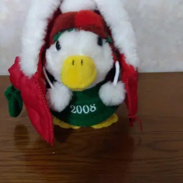 2008년 오리 봉제 인형 빨간색 다운 자켓