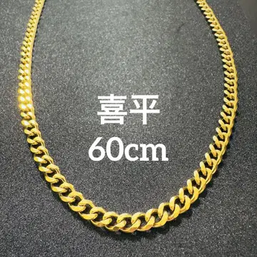 써지컬 스테인리스 316L 키헤이 목걸이 6면 60cm 골드