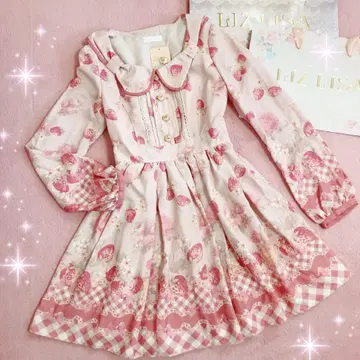 리즈리사 LIZLISA 마이멜로디 콜라보 스트로베리 플라워 원피스 새상품