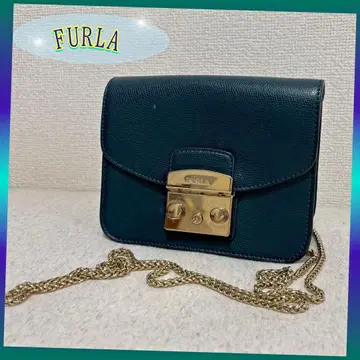 [ FURLA ] 메트로폴리스 체인 백 그린