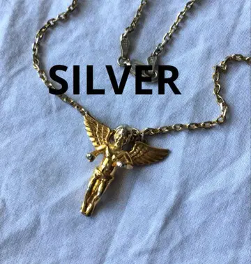 빈티지 엔젤 골드코팅 목걸이 SILVER 천사