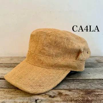 CA4LA 베이지 헌팅 캡