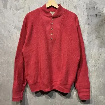 80's 미국제 L.L.Bean 헨리넥 긴팔 코튼 스웨터
