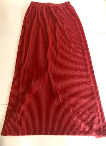 JEANASIS 리브 레드 롱 스커트 슬릿