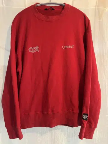 optstuff crewneck sweat shirt RED