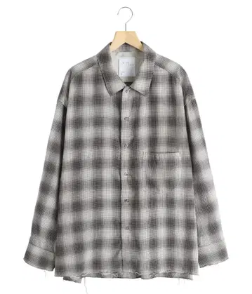 ancellm 안셀름 옴브레 체크 셔츠 size 1 brown