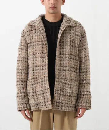 AURALEE HOMESPUN TWEED SHIRTS BLOUSON