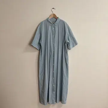 무인양품 스카이블루 셔츠 원피스 L 사이즈