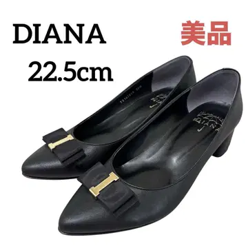 새상품급 다이애나 우천 겸용 펌프스 포인트 리본 장마 22.5cm