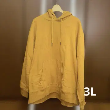 머스타드 컬러 3L 사이즈 후드티