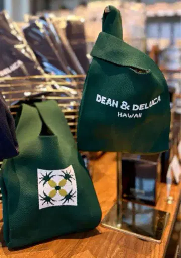 새상품 딘앤델루카 DEAN&DELUCA 니트 백 그린 녹색