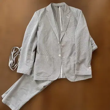 무지 라보 시어서커 스트레치 셋업 (팬츠는 하자 있음 덤)