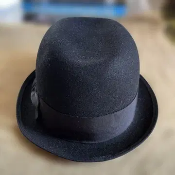 블랙 울 펠트 보우ler 햇