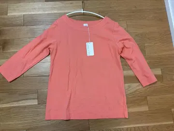 새상품 택 포함 KINOTTO 보트넥 코랄 핑크 T셔츠 7부