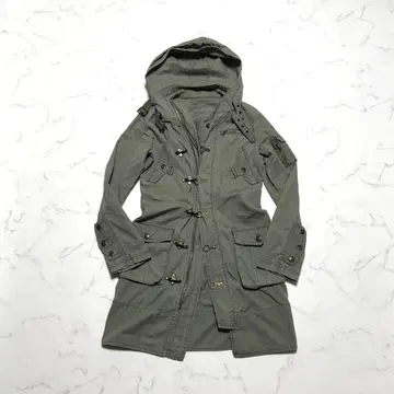 Y2K 헤이세이 갸루 밀리터리 코트 파이어맨 버클 00s 그런지